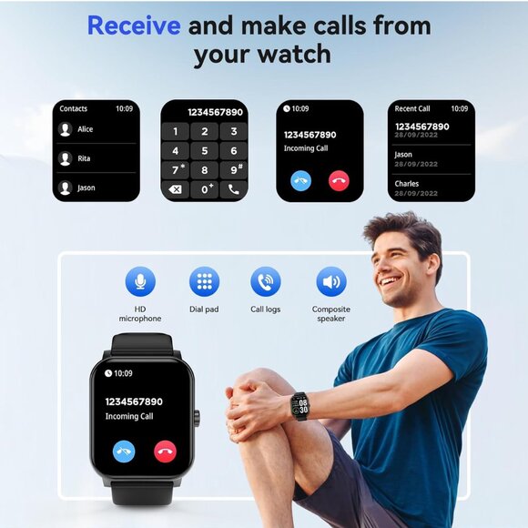 Smart Watch(Answer/Make Call), 1.85" HD Smartwatch for Men Women  2025 Fitness T - Picture 3 of 6